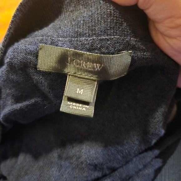 J.Crew Navy Blue Cardigan Sweater Button Front Women’s Medium - Picture 3 of 5